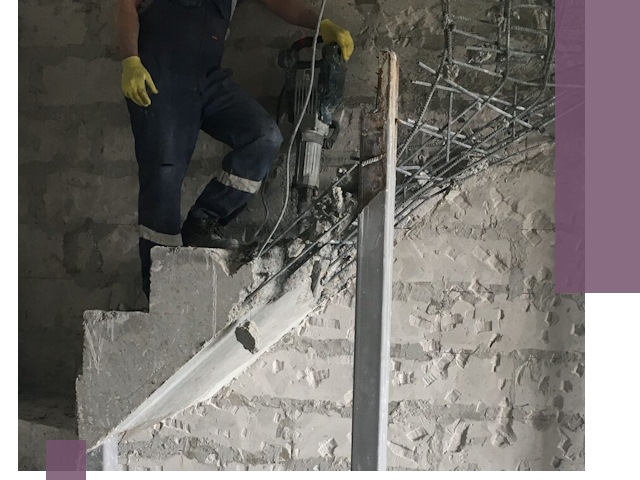 Демонтаж металлических и бетонных лестниц в Донецке