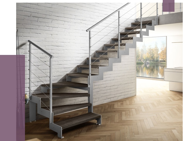 Г-образные лестницы под ключ в Донецке от 39687 руб. | ПРОЛЁТ-Днк