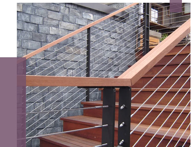 Тросовые перила под ключ в Донецке от 8320 руб. 