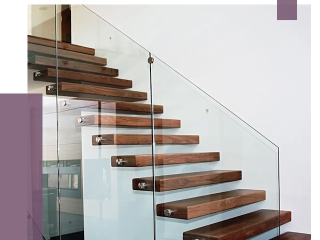 Стеклянные перила для лестницы в Донецке от 15875 руб.