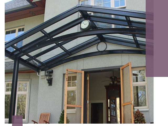 Изготовление и монтаж навесов и козырьков в Донецке