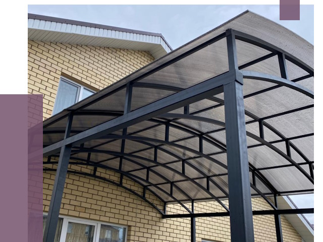 Монтаж козырьков в Донецке от 12317 руб. | ПРОЛЁТ-Днк