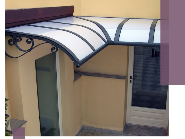 Монтаж козырьков любой сложности в Донецке под ключ