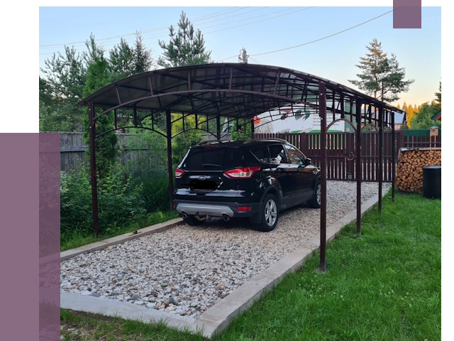 Навесы для автомобиля в Донецке от 14068 руб.  | ПРОЛЁТ-Днк