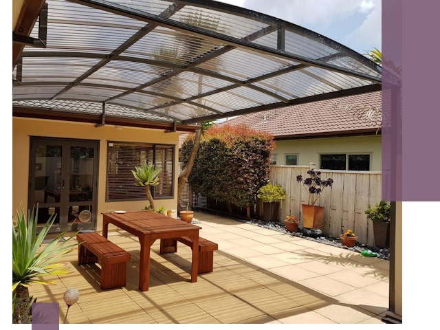 Навесы во двор под ключ в Донецке — изготовление и монтаж