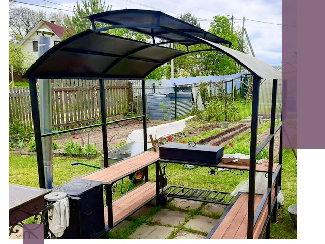 Навесы для барбекю в Донецке: изготовление, монтаж и демонтаж