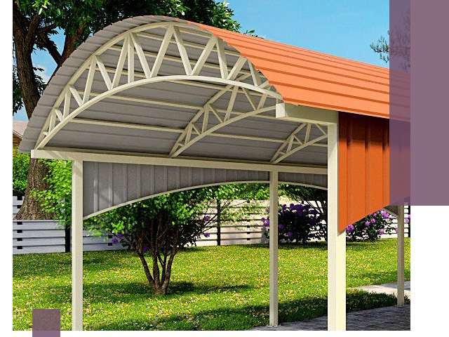 Навесы из профнастила под ключ в Донецке — установка и монтаж