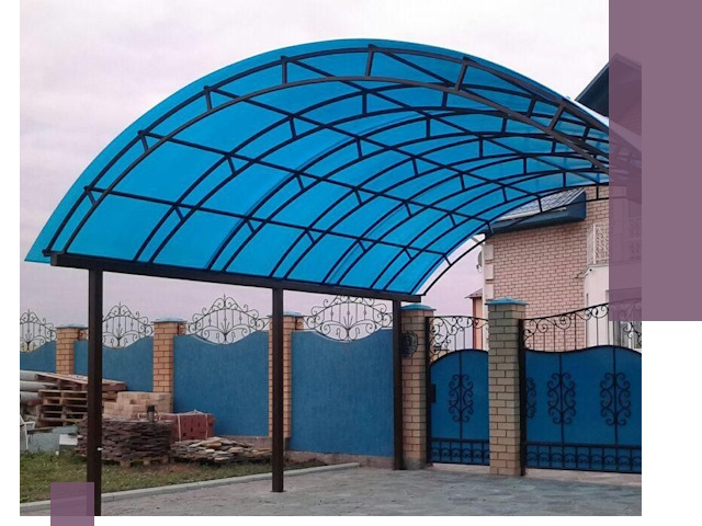 Арочные навесы под ключ в Донецке — изготовление и монтаж