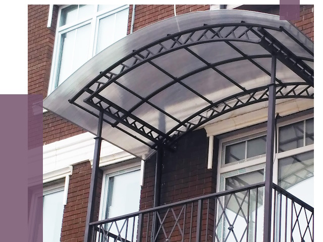 Козырьки над балконом в Донецке от 9251 руб.  | ПРОЛЁТ-Днк