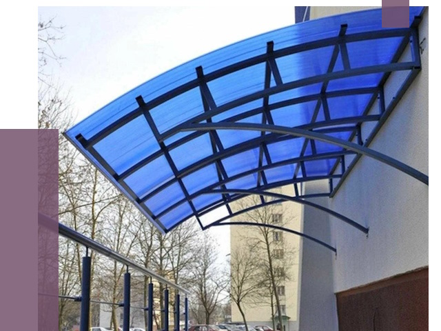 Козырьки из поликарбоната в Донецке от 4598 руб. под ключ | ПРОЛЁТ-Днк