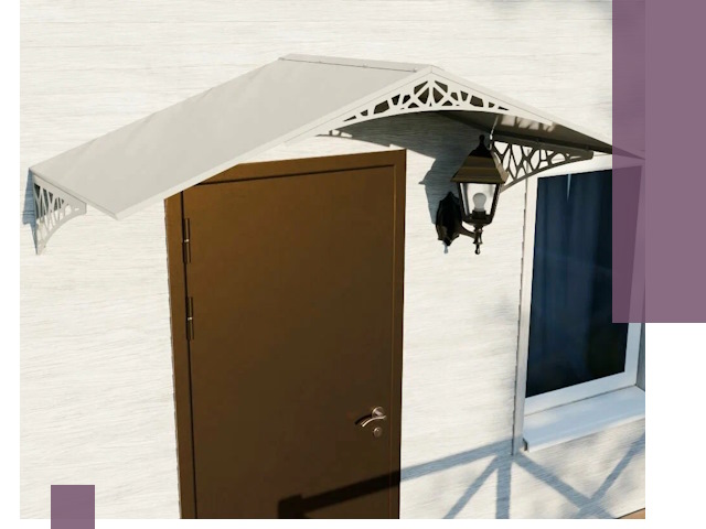 Металлические козырьки на входы и террасы в Донецке