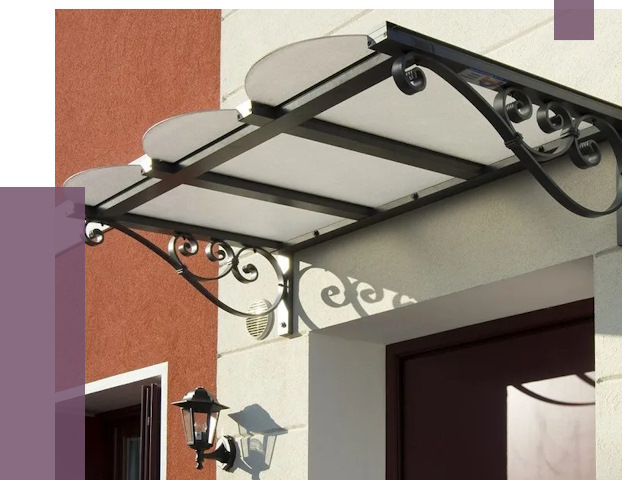 Односкатные козырьки в Донецке от 8977 руб.  | ПРОЛЁТ-Днк