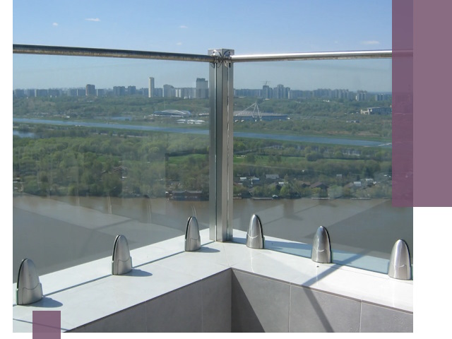 Стеклянные парапеты премиум класса в Донецке для домов и бизнесов