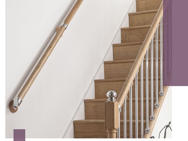 Пристенные поручни из стали и нержавейки под монтаж в Донецке